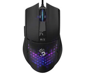 A4Tech BLOODY L65 Max Honeycomb čierna / Herná optická myš / 12000 DPI / 7tl. + koliesko / RGB / USB / 1.8 m
