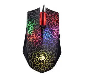 A4Tech BLOODY A70A čierna / Herná optická myš / 6200 DPI / 8tl. + koliesko / neón LED podsvietenie / USB / 1.8 m
