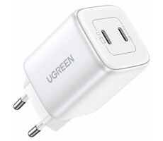 Ugreen Nexode Dual biela / nabíjačka / 2x USB-C / 25W+20W 