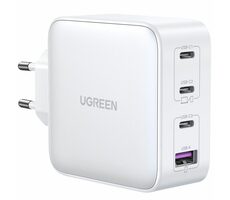 Ugreen Rýchlonabíjačka GaN biela / 3x USB-C &amp; 1x USB-A / 100W