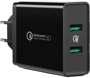 Ugreen CD161 Nabíjačka čierna / 2x USB-A / 36W / QC3.0