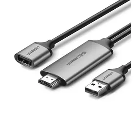 Ugreen Digitálny AV Adaptér USB-A (M) a USB-A (F) - HDMI (M) 1.5m šedá