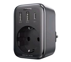 Ugreen 90613 Nabíjačka šedá / 1x 230V / 2x USB-A / 1x USB-C / 30W