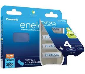Panasonic Eneloop Nabíjacie batérie AA 1900mAh 4ks / Ni-MH / Blister + CASE