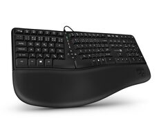 Connect IT FOR HEALTH ERGO čierna / Ergonomická klávesnica / CZ + SK layout / USB-A