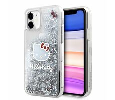 Hello Kitty Liquid Glitter Electroplating Head Logo Zadný Kryt pre Apple iPhone 11 transparentný