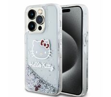 Hello Kitty Liquid Glitter Electroplating Head Logo Zadný Kryt pre Apple iPhone 13 Pro transparentné