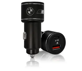 BMW M Edition 20W Nabíjačka do auta čierna / 1x USB / 1x USB-C