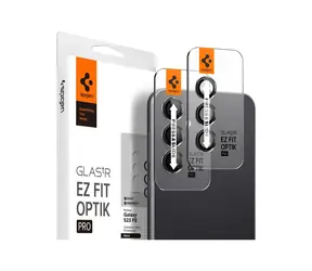 Spigen Glass TR EZ Fit Optik Pre ochranné sklo na fotoaparát pre Samsung Galaxy S23 FE čierna 2 ks 
