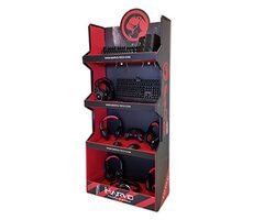 Marvo Stojan veľký červená / Stojan na herné príslušenstvo / 150 x 60 x 40 cm