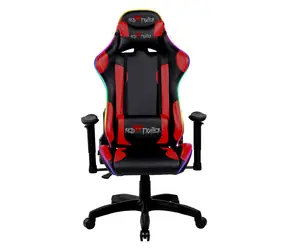 Red Fighter C8 herné kreslo čierna / syntetická koža / RGB podsvietenie / odnímateľné vankúšiky / nosnosť 132kg