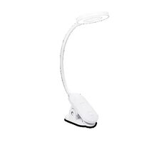 Philips Forys biela / stolná lampička s klipom / LED / 5W / 200lm / 4000K / 36cm / IP20