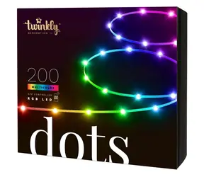 Twinkly Dots 200 ks 10m / šikovná svetelná reťaz / RGB / Wi-Fi / Bluetooth