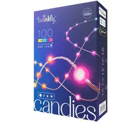 Twinkly Candies LED TWKP100RGB-T 100 ks 6 m / šikovná svetelná reťaz / RGB / Wi-Fi / Bluetooth