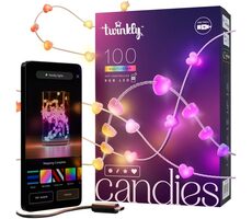 Twinkly Candies LED TWKH100RGB-T 100 ks 6 m / šikovná svetelná reťaz / RGB / Wi-Fi / Bluetooth
