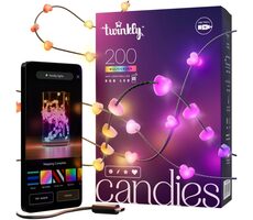 Twinkly Candies LED TWKH200RGB-G 200 ks 6 m / šikovná svetelná reťaz / RGB / Wi-Fi / Bluetooth
