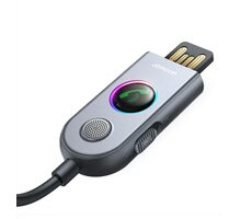 Joyroom JR-CB6 sivá / Bluetooth prijímač pre autorádio / BT 5.3 / USB-A / AUX