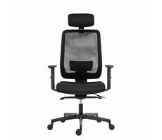 Powerton Lucie čierna / Kancelárske ergonomické kreslo / nosnosť 130 kg 