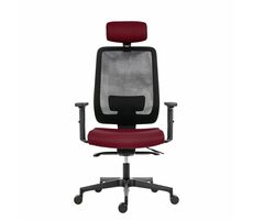 Powerton Lucie červená / Kancelárske ergonomické kreslo / nosnosť 130 kg 