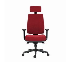 Powerton Jana červená / Kancelárske ergonomické kreslo / nosnosť 130 kg 