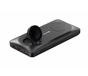 Swissten 22013973 10000mAh čierna / Power Bank / 22.5W / nabíjanie Apple Watch / USB-A &amp; USB-C &amp; Lightning