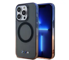 BMW "M" Collection IML Gradient Bumper MagSafe Kryt pre Apple iPhone 15 Pro Max sivá