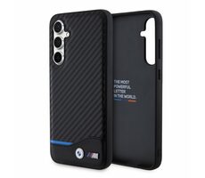BMW M PU Carbon Blue Line Zadný Kryt pre Samsung Galaxy S23 FE čierna