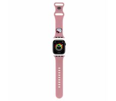 Hello Kitty Liquid Silicone Kitty Head Logo Remienok pre Apple Watch 38/40mm ružová