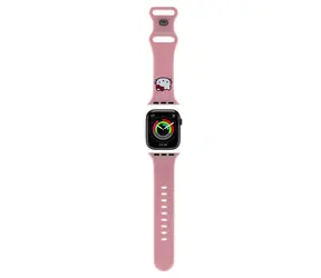 Hello Kitty Liquid Silicone Kitty Head Logo Remienok pre Apple Watch 38/40mm ružová