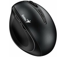 Genius Ergo 8300S čierna / vertikálna bezdrôtová myš / 1600 dpi / 7 tlačidiel / 2.4GHz