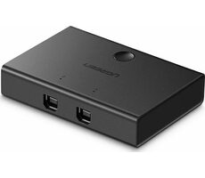 Ugreen USB Prepínač čierny / 2x USB B 2.0