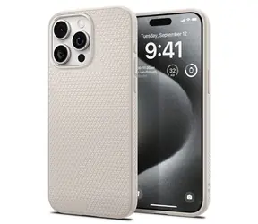 Spigen Liquid Air ochranný kryt pre Apple iPhone 15 Pro Natural Titanum