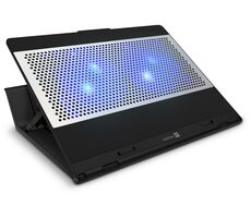 Connect IT CCP-7100 FrostBlast čierna / chladiaca podložka pod notebook / do 15.6" / 1100 RPM / modré podsvietenie / USB-A