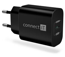 Connect IT CWC-2070 Voyager2 čierna / Nabíjací adaptér / USB-C / 25W
