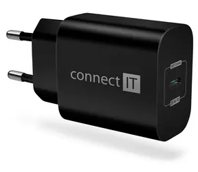 Connect IT CWC-2070 Voyager2 čierna / Nabíjací adaptér / USB-C / 25W