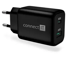 Connect IT CWC-2080 Wanderer2 čierna / Nabíjací adaptér / USB-A / USB-C / 33W