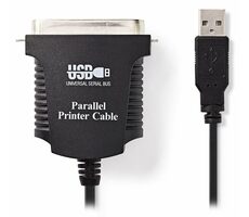 Rozbalené - Nedis CCGP60880BK20 Kábel USB-A (M) - Centronics 36-pin (M) 2m čierna / rozbalené