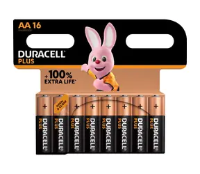 Duracell - Alkaline PLUS Extra Life MN1500/LR06 16 ks