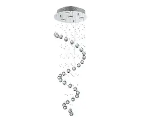 Luxera COIL závesné svietidlo 4X GU10 chróm / 50W / 35cm / IP20
