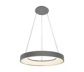 Luxera GENTIS závesné stmievateľné LED svietidlo šedá / 38W / 2400lm / 4000K / stmievateľné