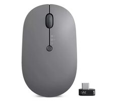 Lenovo Go Wireless Multi-Device sivá / Bezdrôtová myš / 2400 DPI / 2.4GHz USB-C dongle / Bluetooth