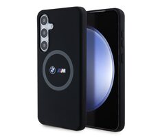 BMW M Printed Round and Logo Magsafe Silikónový Kryt pre Samsung Galaxy S24+ čierna