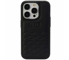 Audi GT Synthetic Leather Zadný Kryt pre Apple iPhone 15 Pro čierna