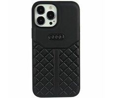 Audi Genuine Leather Zadný Kryt pre Apple iPhone 13/13 Pre čierna