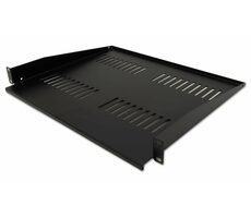 Xtendlan CPOLIC1U40-BP Polica 400mm čierna / univerzal / 1U / 25kg nosnosť / predsunutá