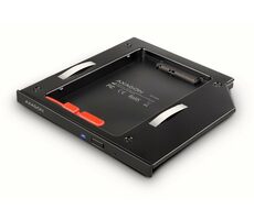 Axagon RSS-CD09 rámček pre 2.5" SSD/HDD do DVD slotu, 9.5 mm, LED, hliník