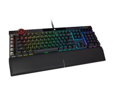 Corsair K100 RGB čierna / Herná klávesnica / drôtová / opticko-mechanická / Corsair OPX / RGB / USB / DE Layout