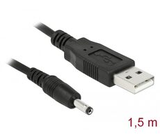 DeLock Kábel USB-A (M) - DC 3.5 x 1.35mm (M) 1.5m čierna