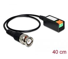 DeLock Kábel BNC (M) - Terminal Block 2pin 40cm čierna