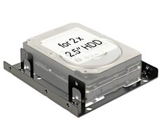 DeLock Inštalačný rámček pre disky 2x 2.5" na 3.5" čierna